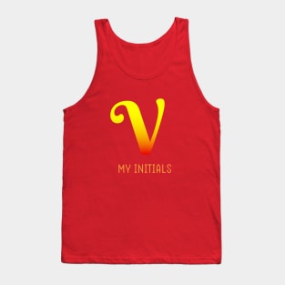 Letter V Initials Unique Name T-Shirt Tank Top